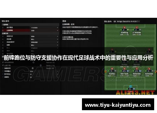 前锋跑位与防守支援协作在现代足球战术中的重要性与应用分析