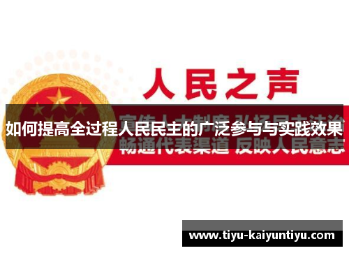如何提高全过程人民民主的广泛参与与实践效果
