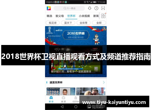 2018世界杯卫视直播观看方式及频道推荐指南